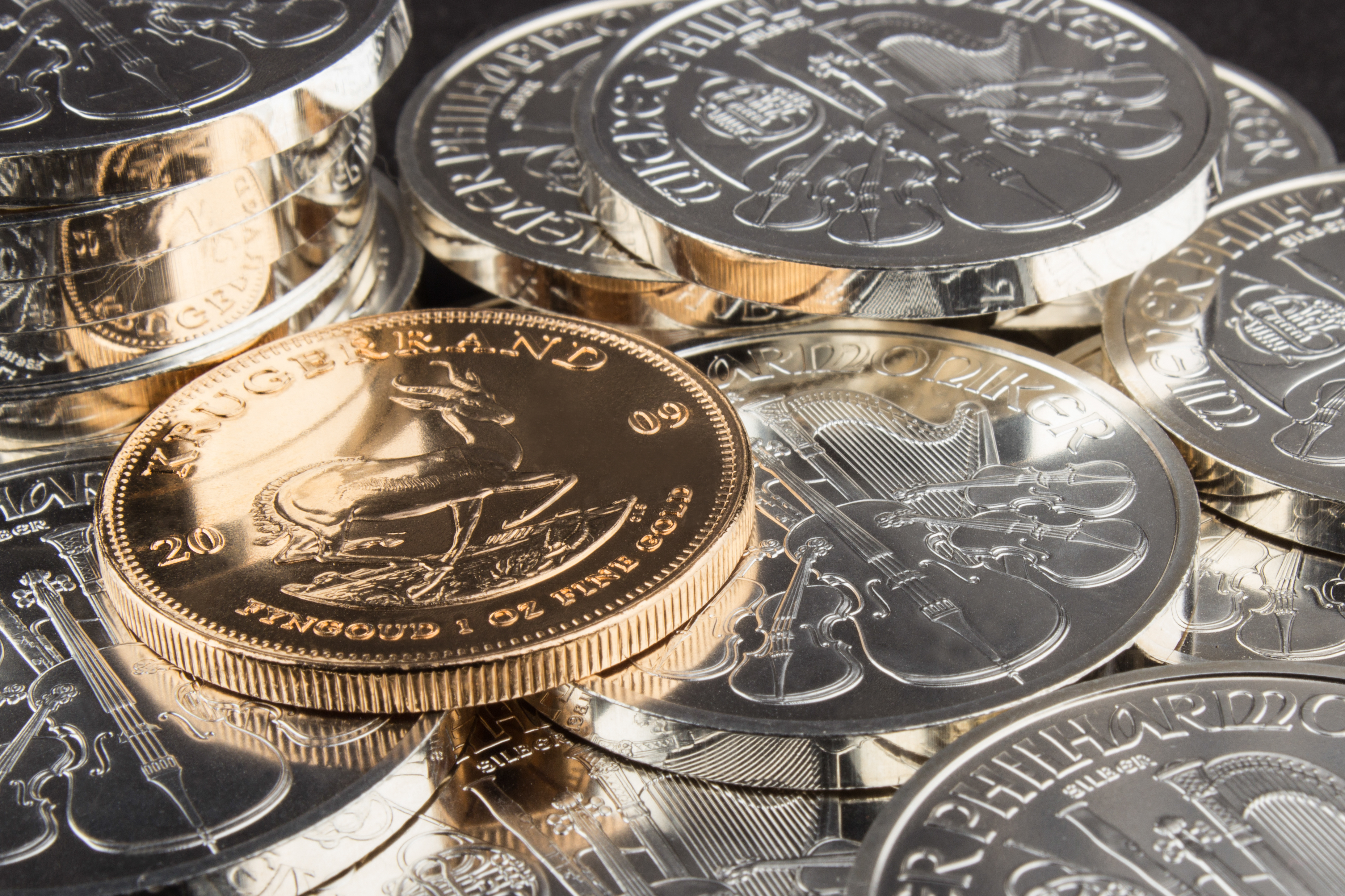 Gold- und Silbermünzen
